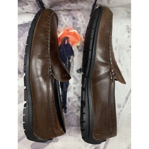 Ecco Comfort Driving Shoes Men’s US 9.5 Euro 42 Leather Chocolate Brown Slip On main image 16